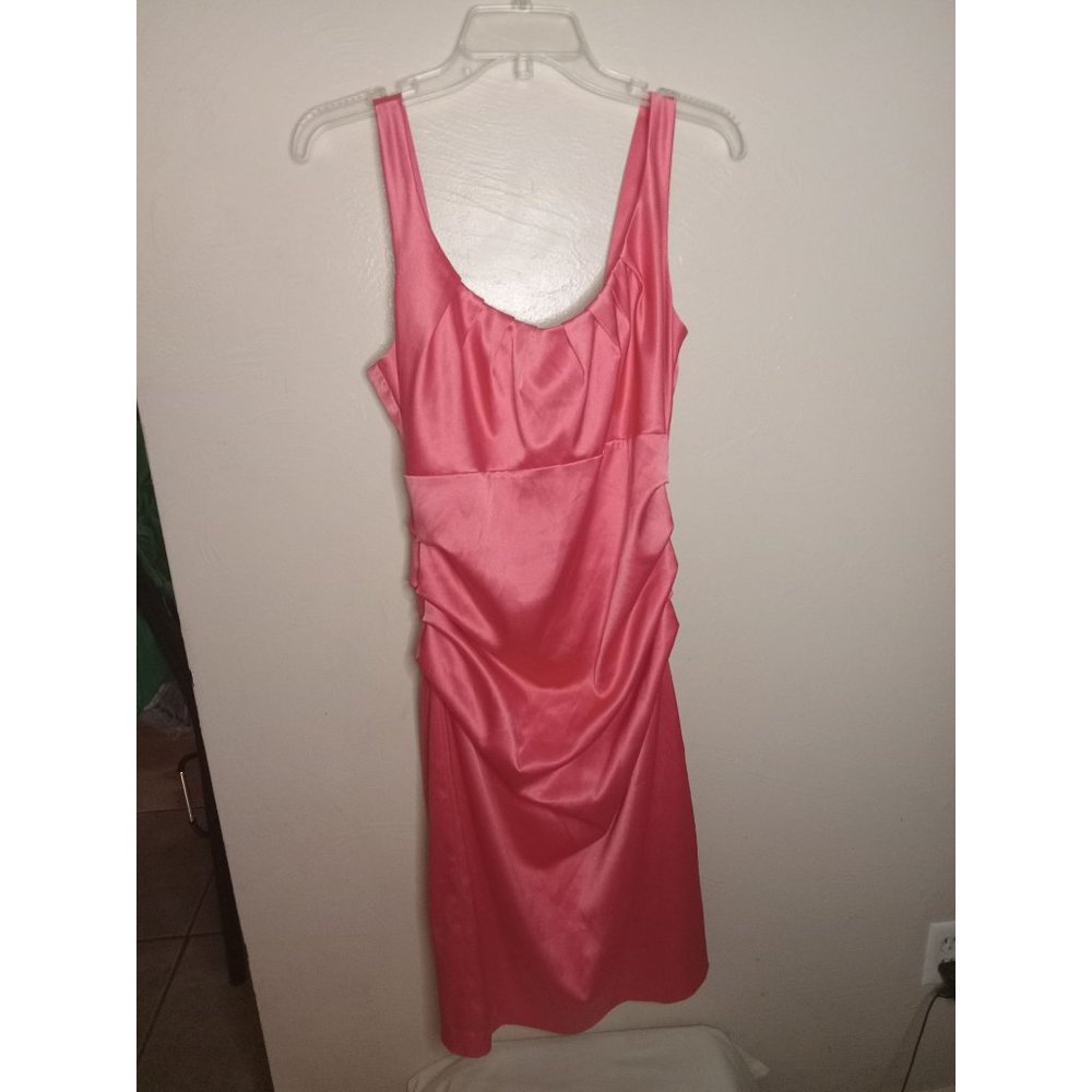 Suzi Chin Coral Ruched Dress